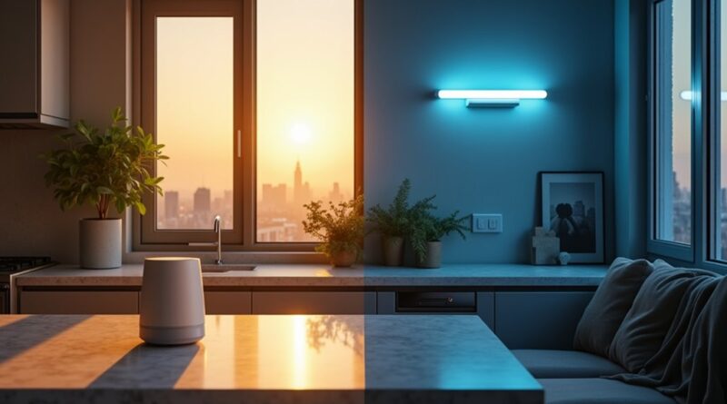 scena zachodu słońca z HomeKit